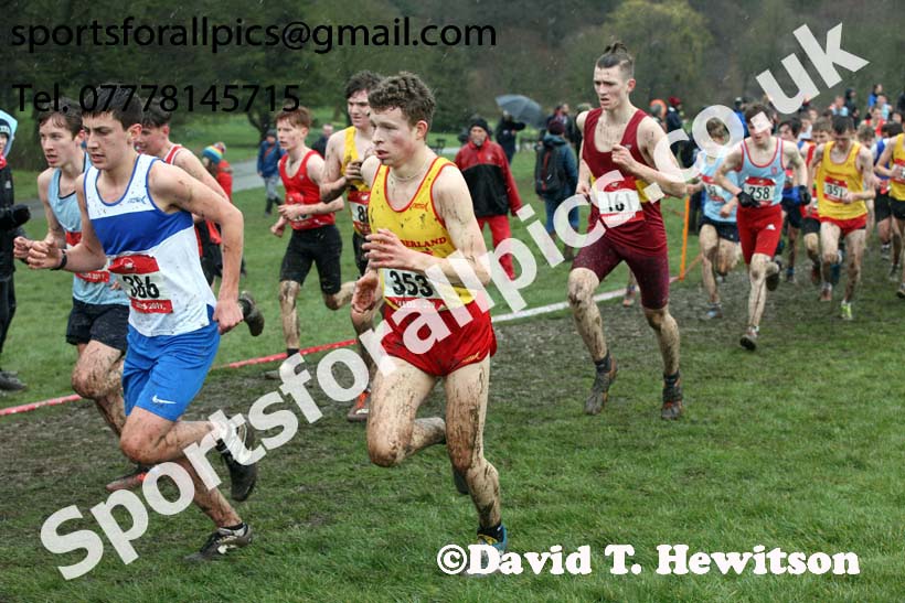 Intermediate boys 2019 New Balance English Schools Cross Country Champs, Temple Newsam, Leeds. Photo:  David T. Hewitson/Sports for All Pics